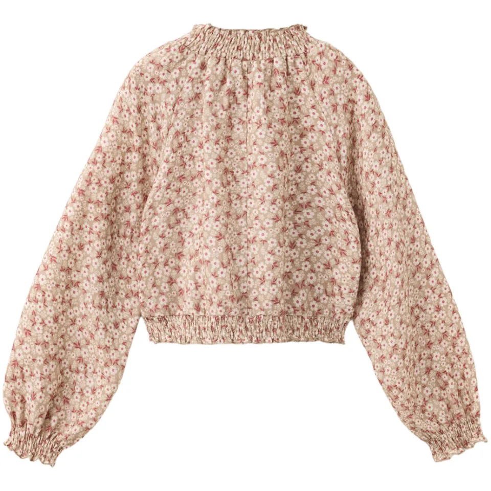 Mango Kids gebloemde blousetop beige, foto 2