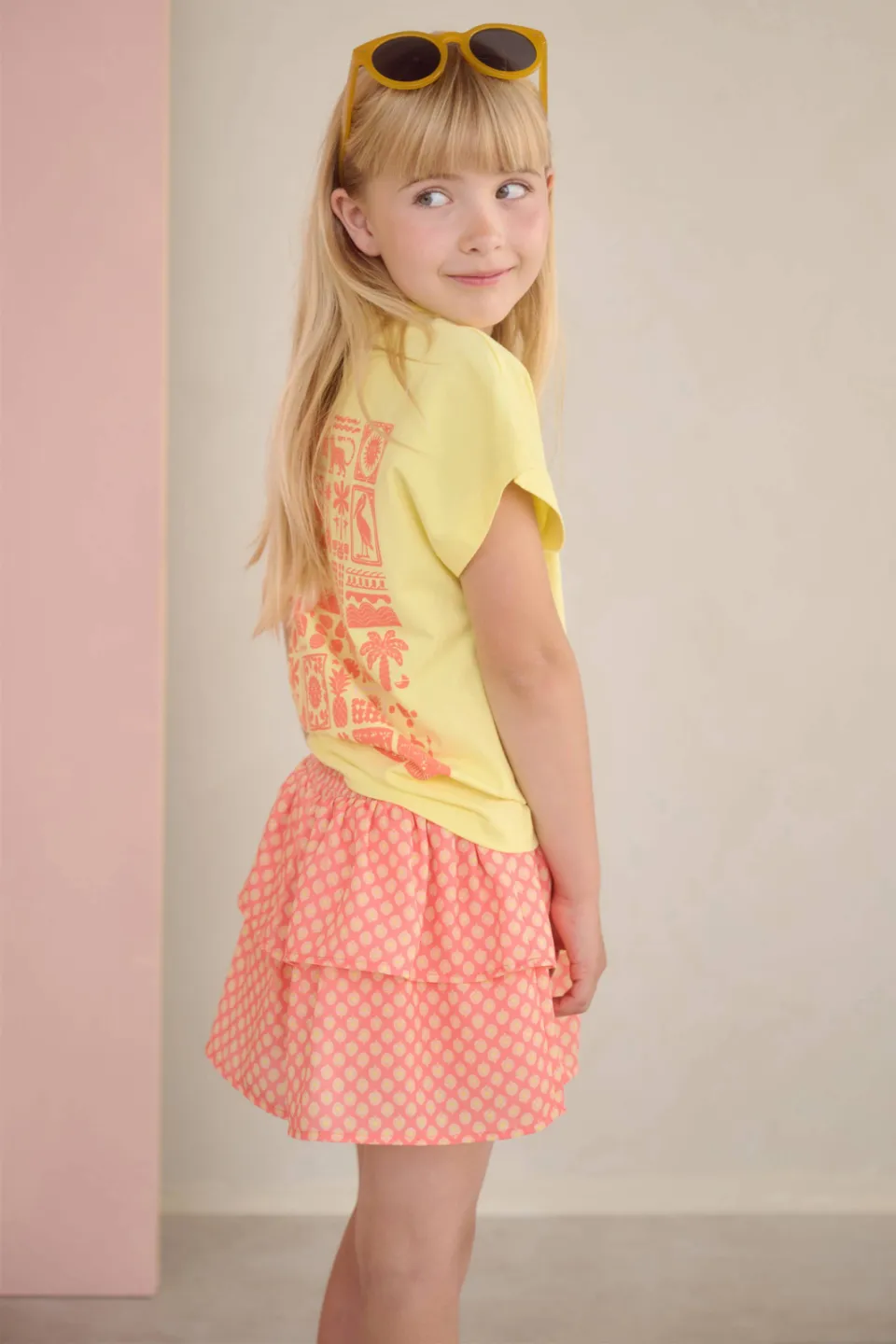 Nono T-shirt met backprint geel, foto 6