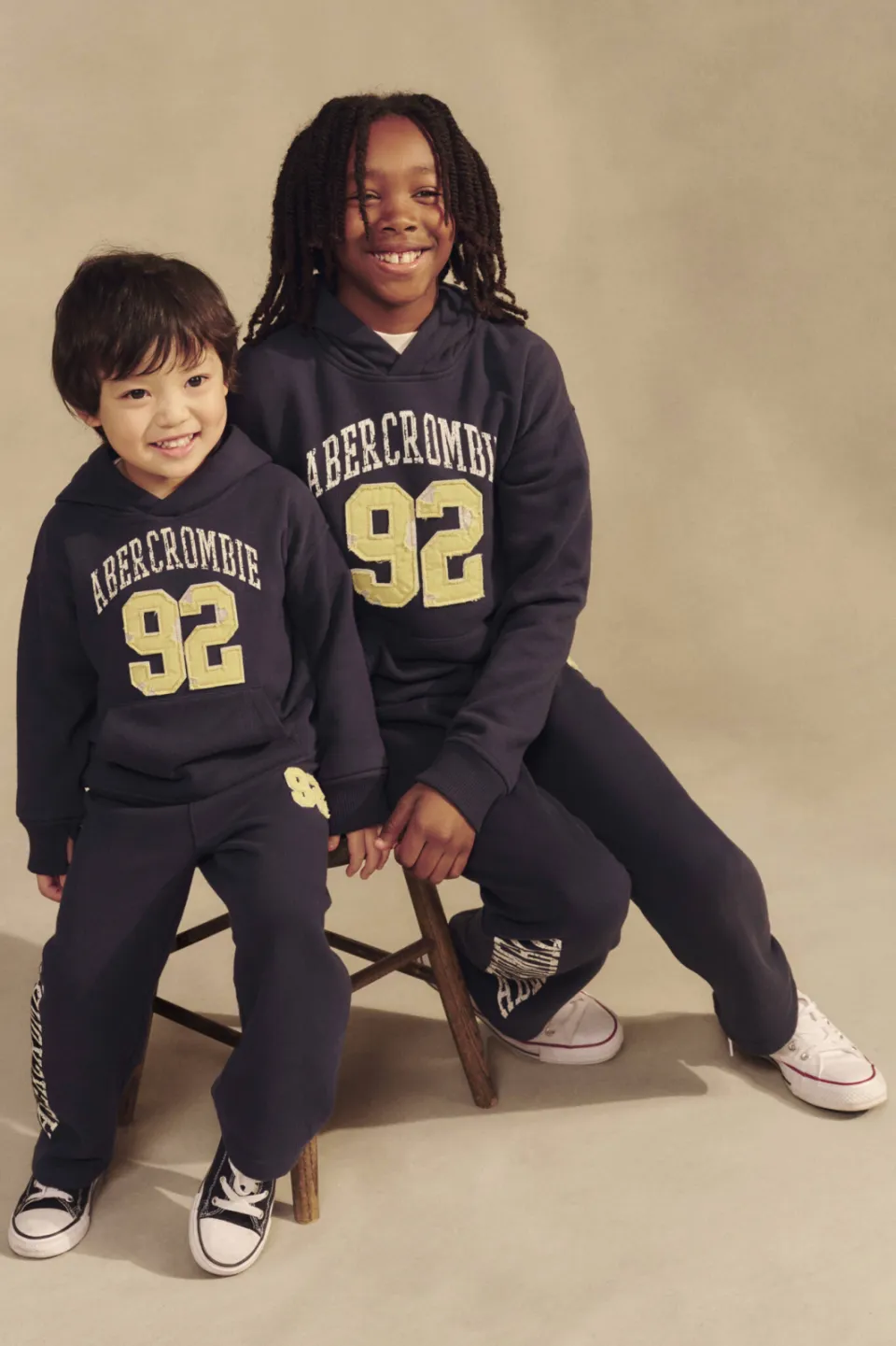 Abercrombie & Fitch hoodie met tekst - donkerblauw, foto 6