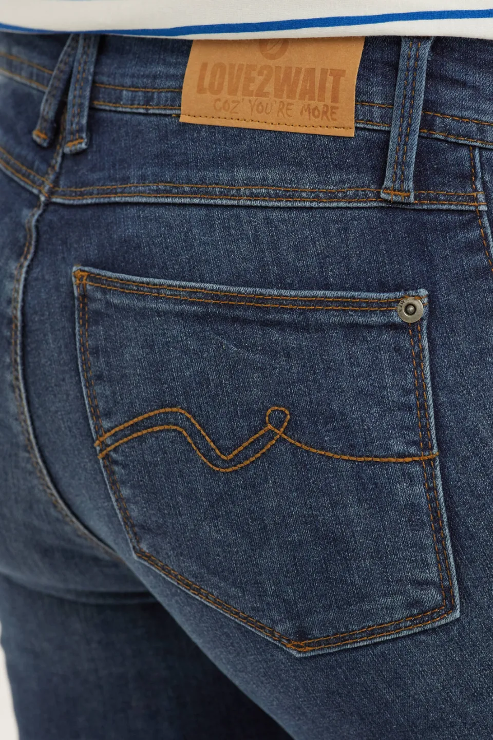 LOVE2WAIT low waist skinny zwangerschapsjeans met katoen donkerblauw, foto 4