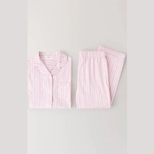 Mango gestreepte pyjama roze wit, foto 2