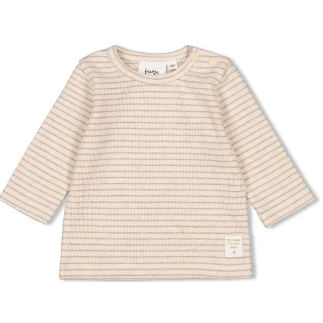 Feetje longsleeve taupe rib gebreid, foto 2