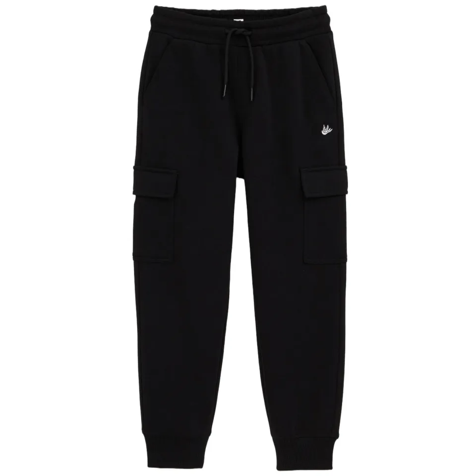 WE Fashion regular cargobroek zwart, foto 2
