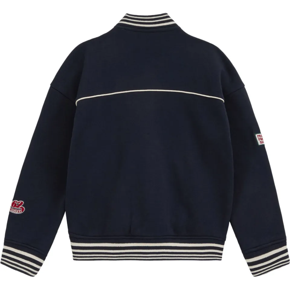 WE Fashion baseballjack met patches donkerblauw, foto 3