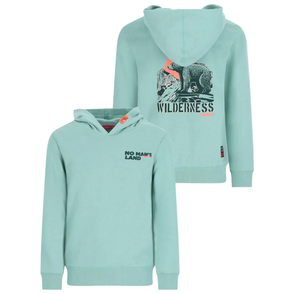 TYGO & vito hoodie met backprint - blauw, foto 3