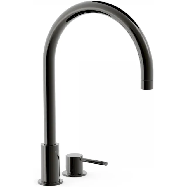 Tres Study Exclusive hoge gebogen wastafelmengkraan metallic zwart