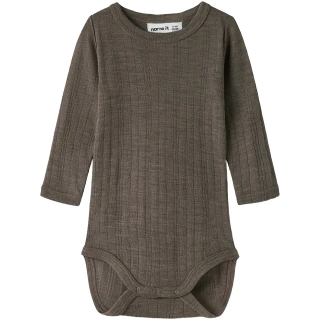 NAME IT BABY wollen romper - bruin, foto 2