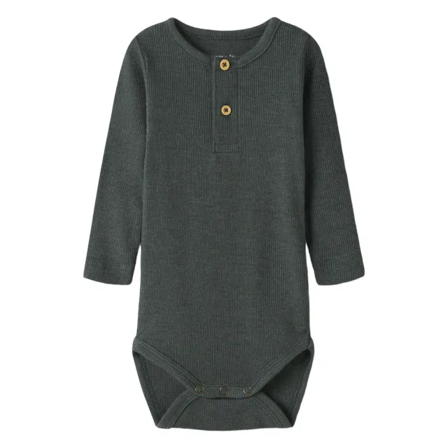 NAME IT BABY romper grijsgroen
