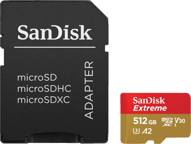 Sandisk Extreme microSDXC 512 GB geheugenkaart Goud