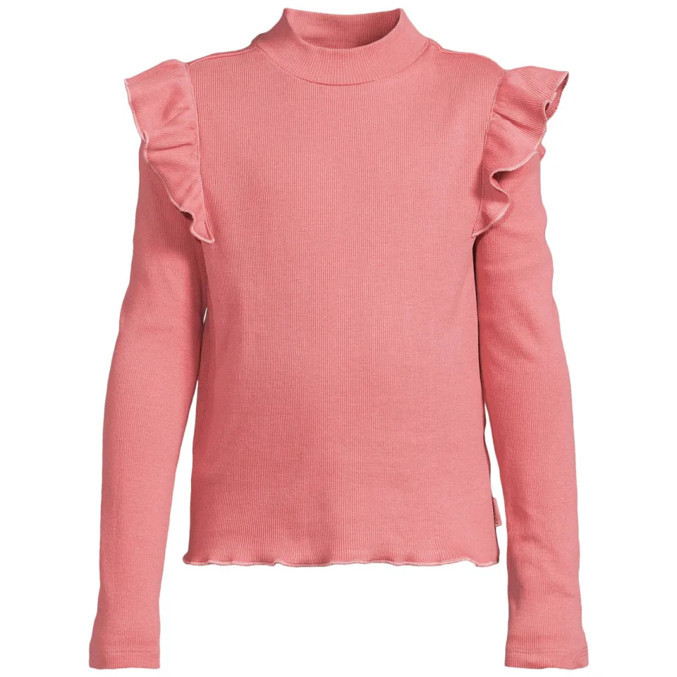 Orange Stars longsleeve met ruches lichtroze, foto 2