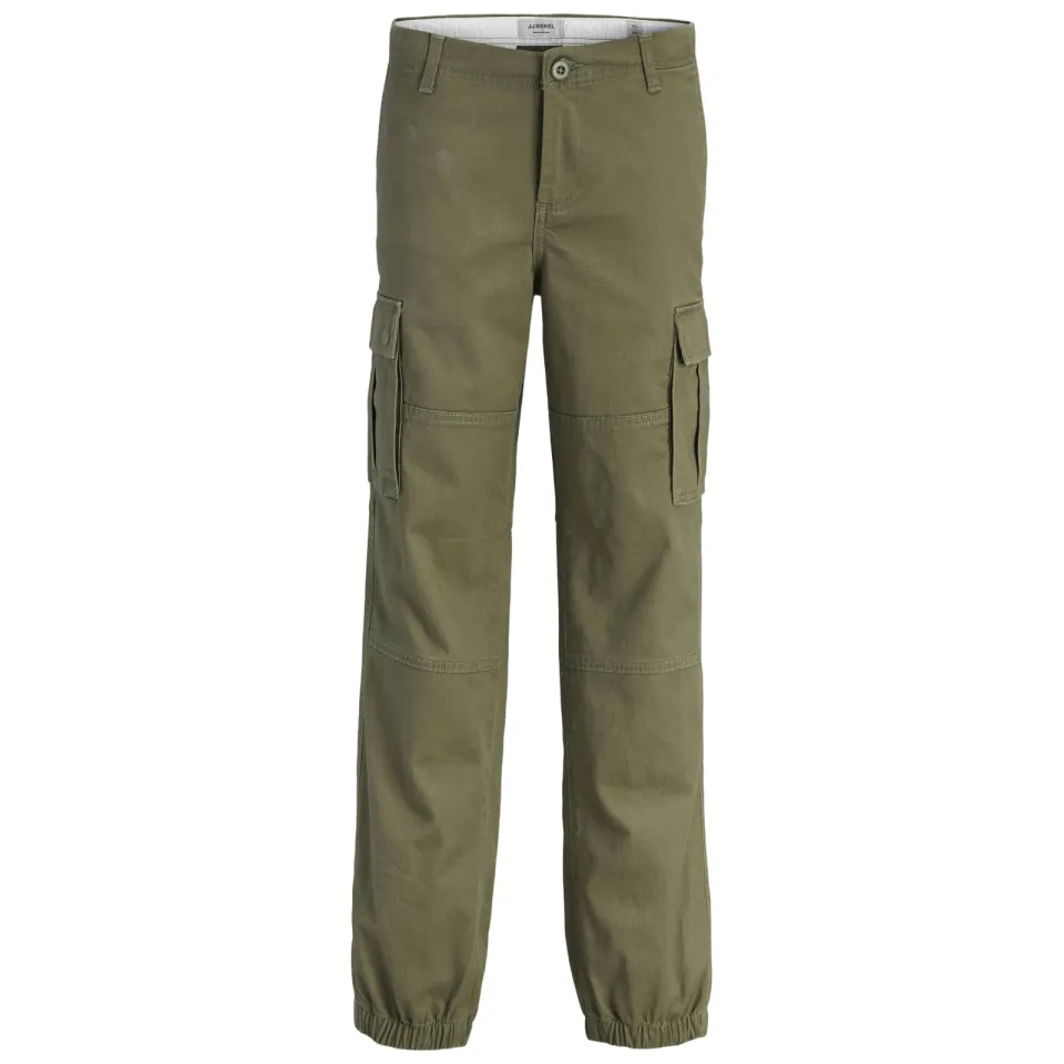JJ Rebel JUNIOR regular casual broek olijfgroen, foto 2