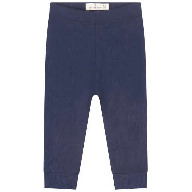 A Tiny Story katoenen babybroek donkerblauw
