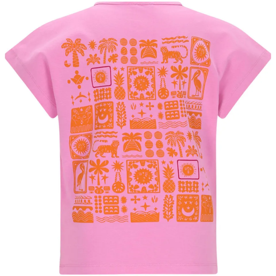 Nono T-shirt met backprint roze, foto 3