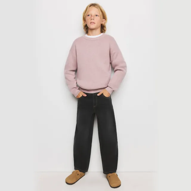 Mango Kids ballon barrel jeans - zwart