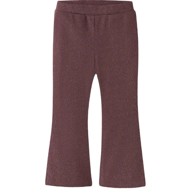 NAME IT MINI bootcut casual broek met glitters - donkerroze, foto 2