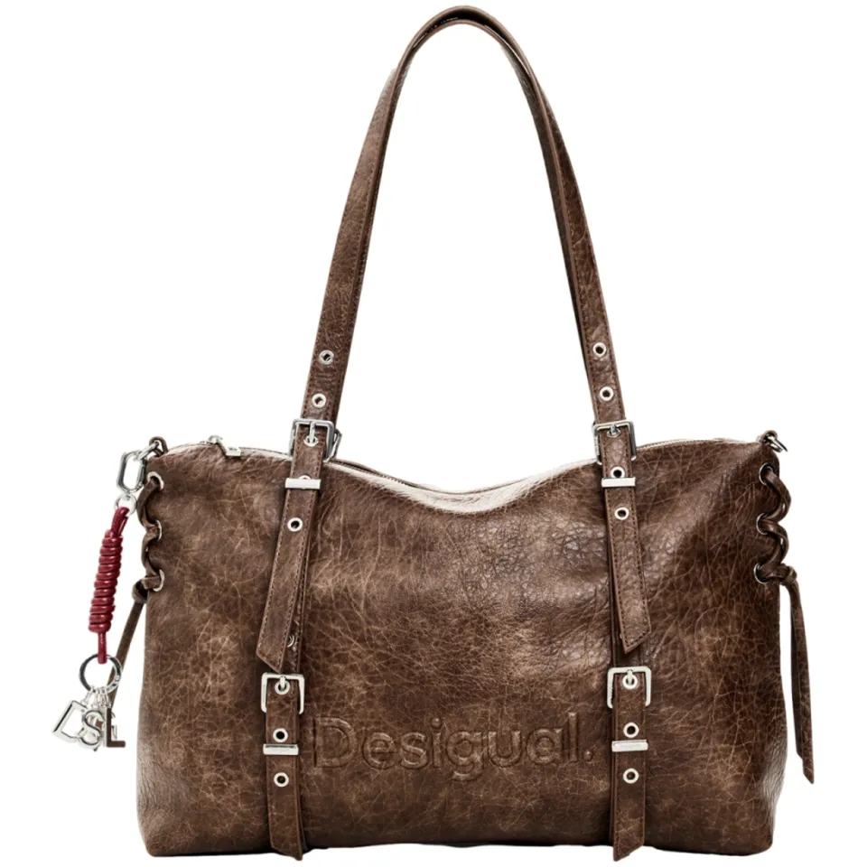 Desigual Half Logo Lanuza schoudertas bruin, foto 2