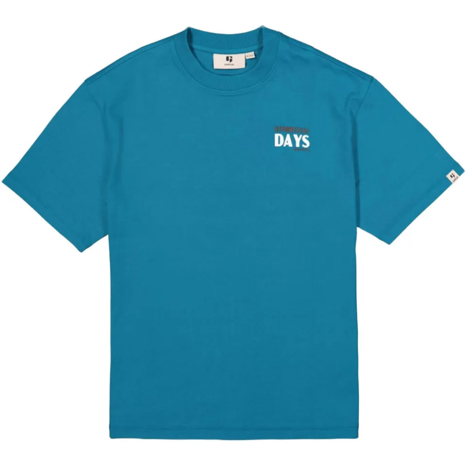 Garcia T-shirt met backprint blauw, foto 2