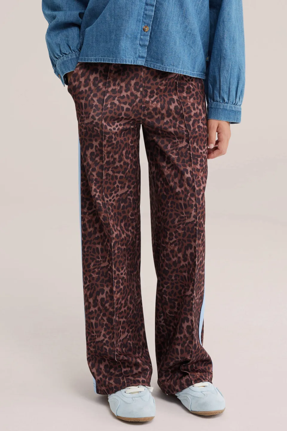 WE Fashion wijde broek panterprint bruin, foto 3
