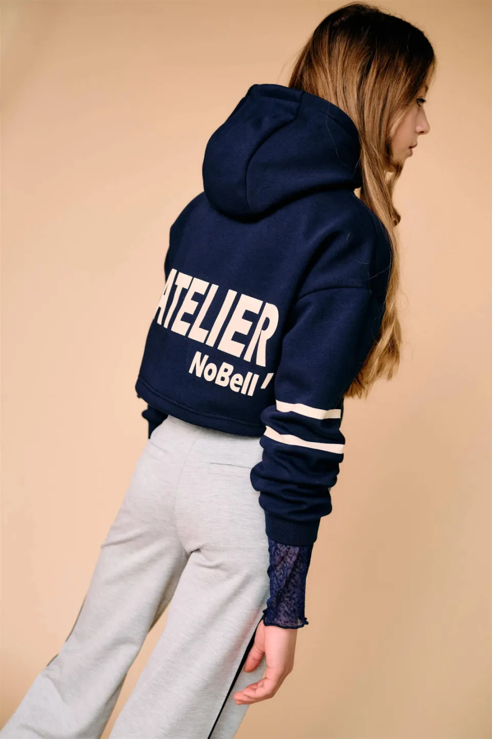NoBell’ hoodie met print - donkerblauw, foto 6