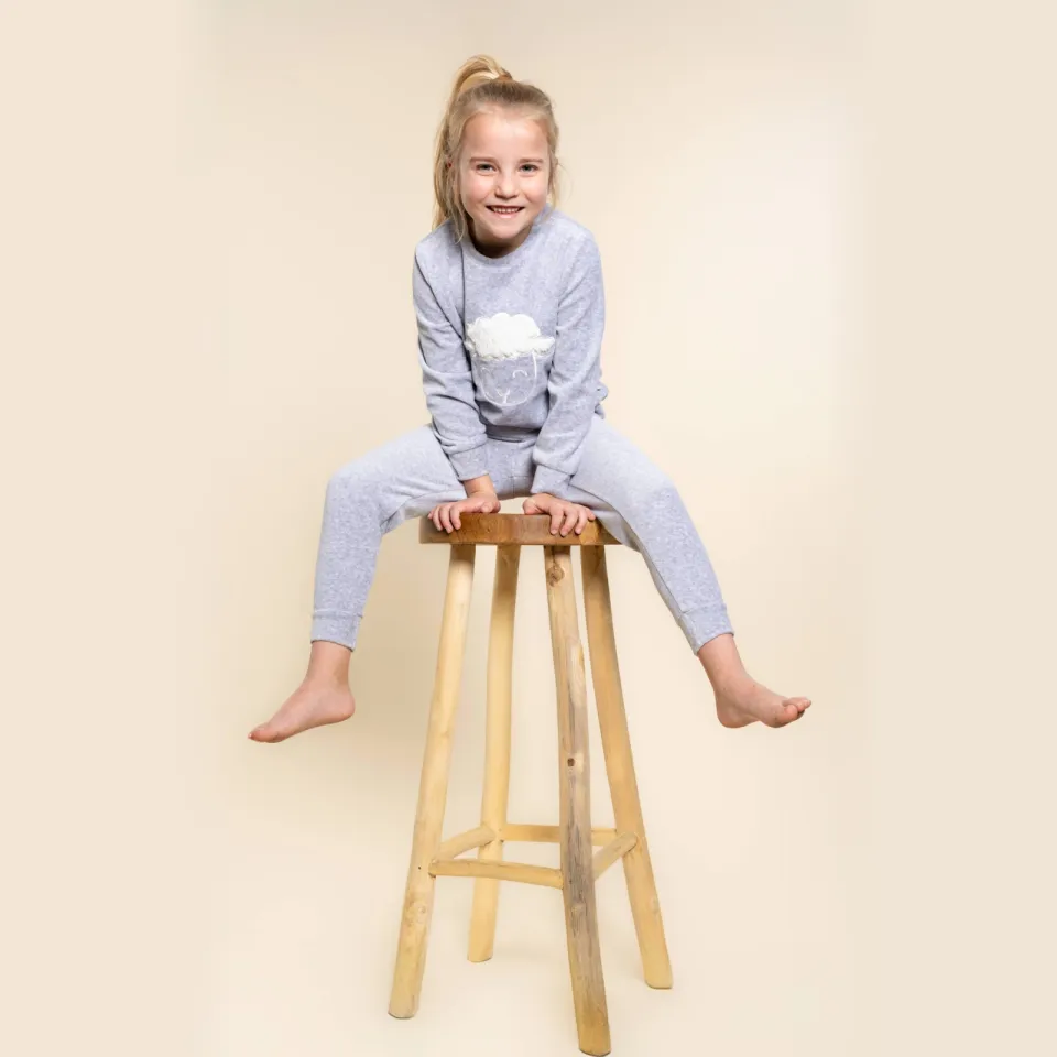 Charlie Choe pyjamaset grijs Grijs melange