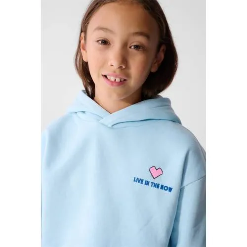 Shoeby regular fit hoodie met backprint - lichtblauw, foto 6