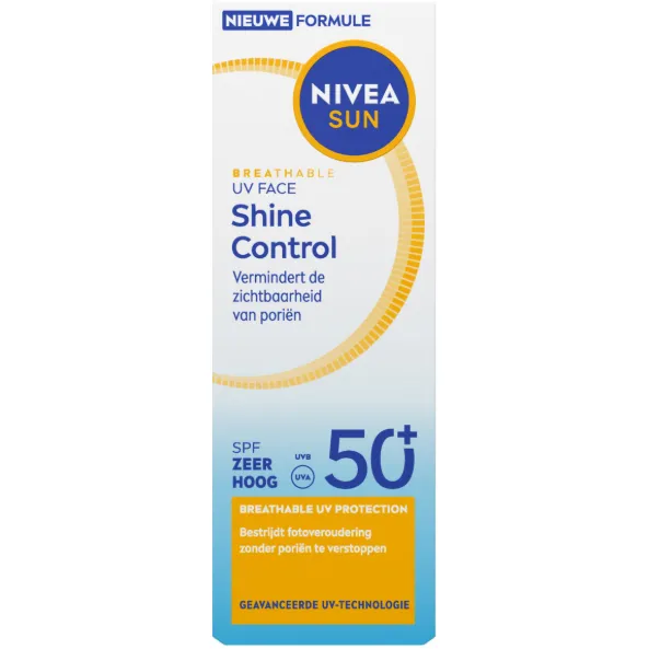 Nivea Sun Breathable UV Face Shine Control SPF50+ gezichtszonnebrand, foto 2