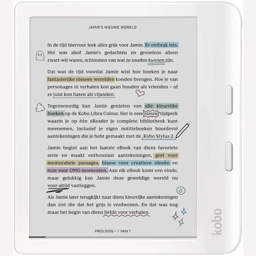 Kobo Libra Colour e-reader wit, foto 4