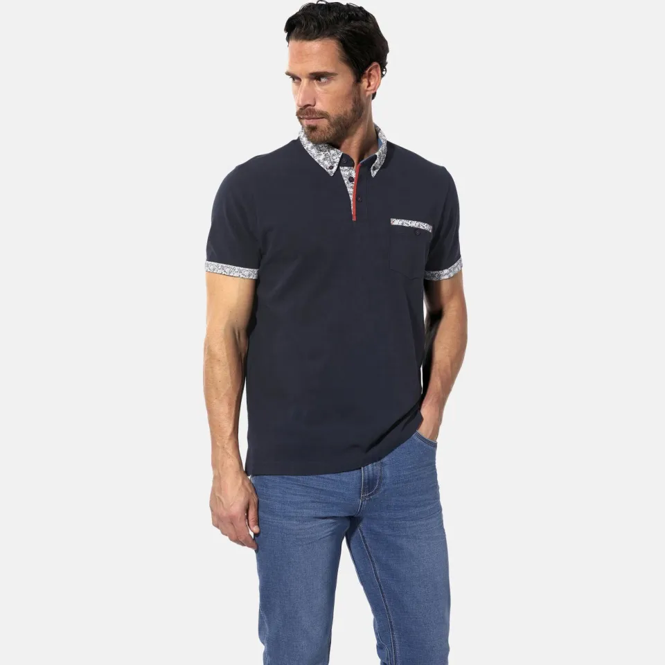 Babista regular fit polo +FIT Collectie Plus Size - donkerblauw, foto 3