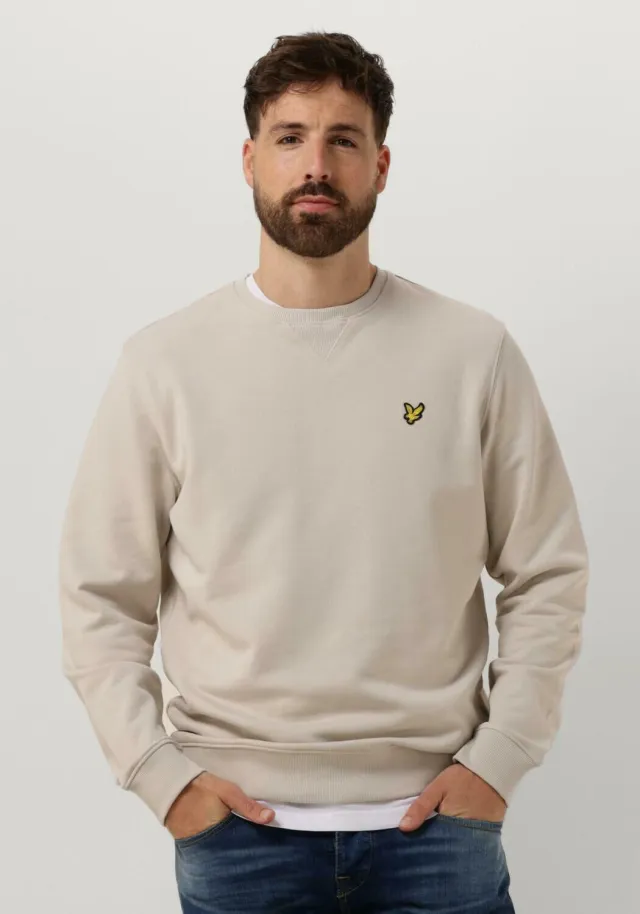 Lyle & Scott Heren Truien & Vesten Crew Neck Sweatshirt - Beige