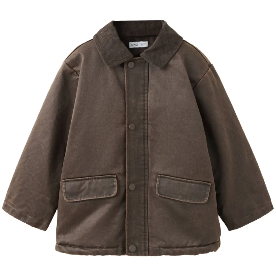 Mango corduroy tussenjas donkerbruin, foto 2