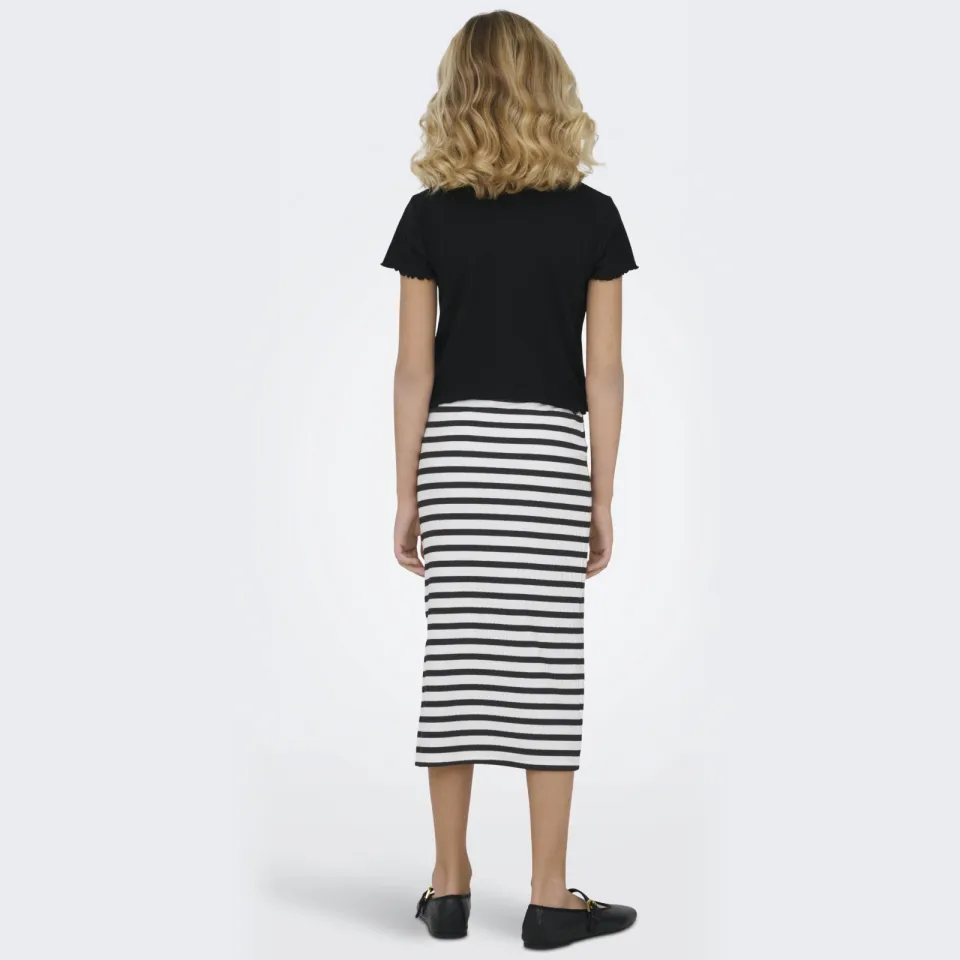 Only gestreepte rok zwart wit, foto 4