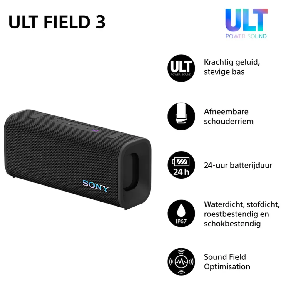 Sony ULT Field 3 luidspreker zwart, foto 3