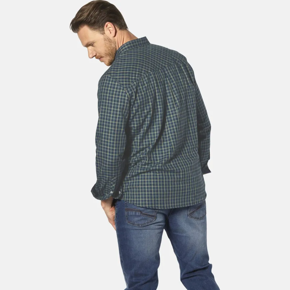 Jan Vanderstorm +FIT Collectie casual overhemd PERTAVIN Plus blauw, foto 4