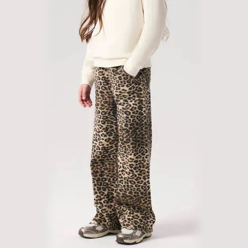 NAME IT wide leg casual broek luipaardprint bruin, foto 3