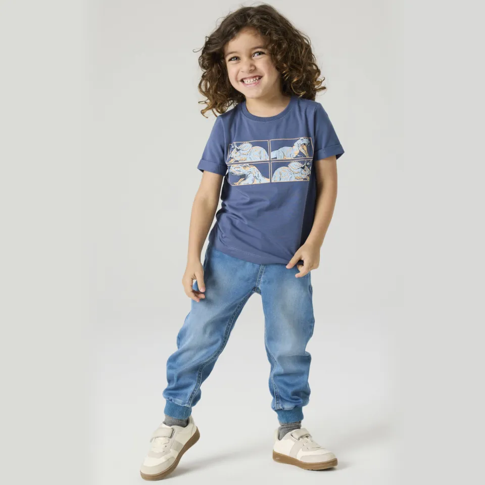NAME IT MINI T-shirt indigo blauw, foto 4