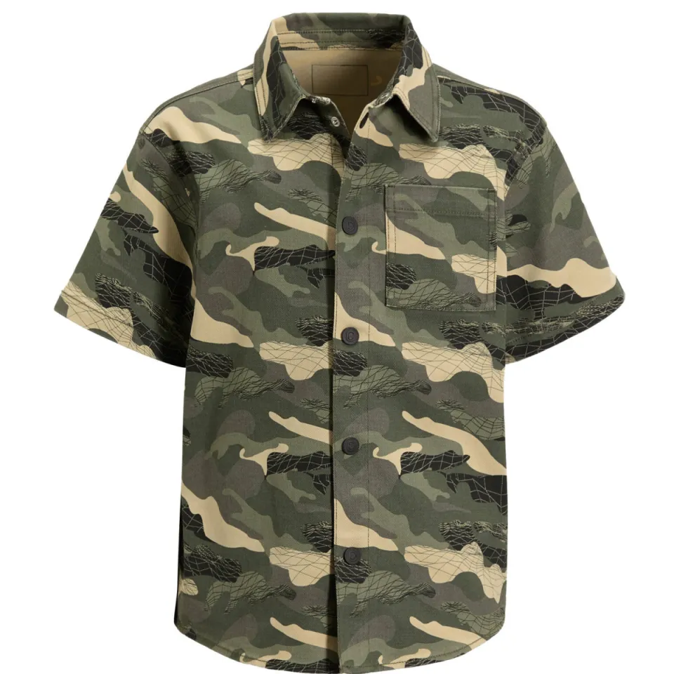 Coolcat twill overhemd Riley met camo print groen, foto 2