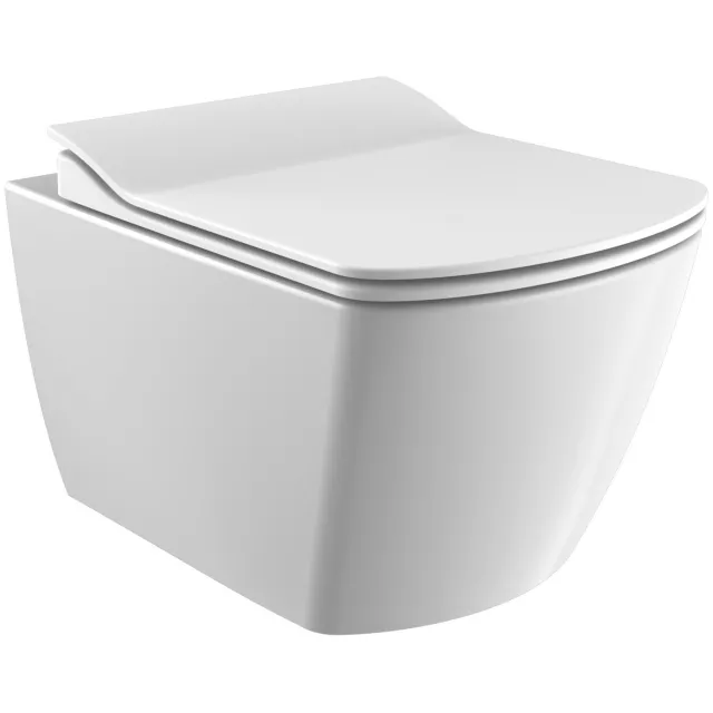 Boss & Wessing Wandcloset BWS Flat Rim-off Met Bidet Keramiek Wit (Excl. Zitting)