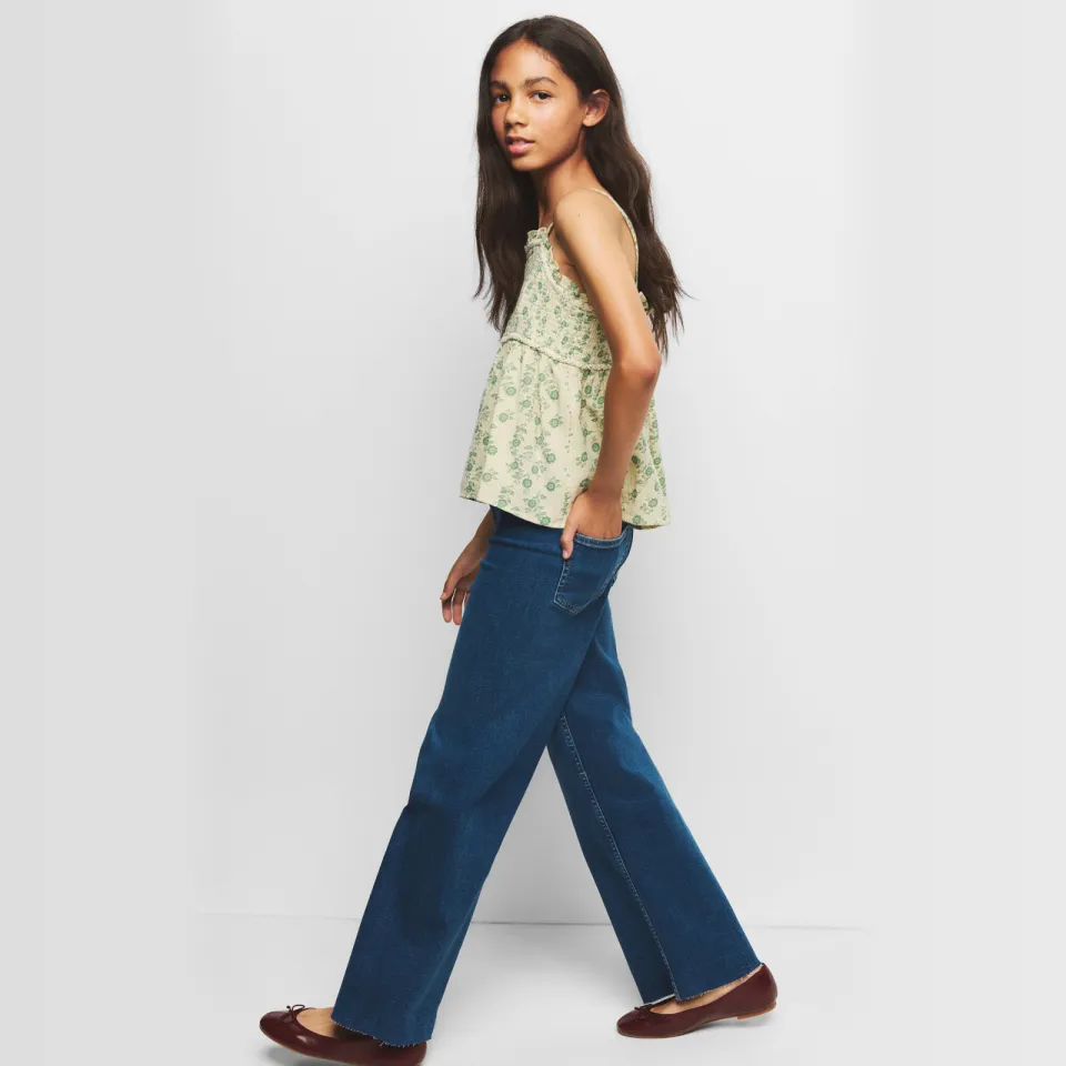 Mango Kids wide leg jeans - mediumblauw, foto 3