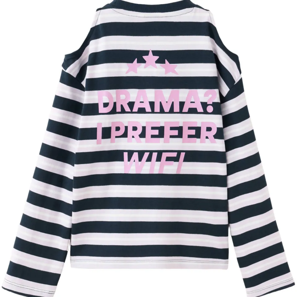 Mango longsleeve gestreept marineblauw, foto 3