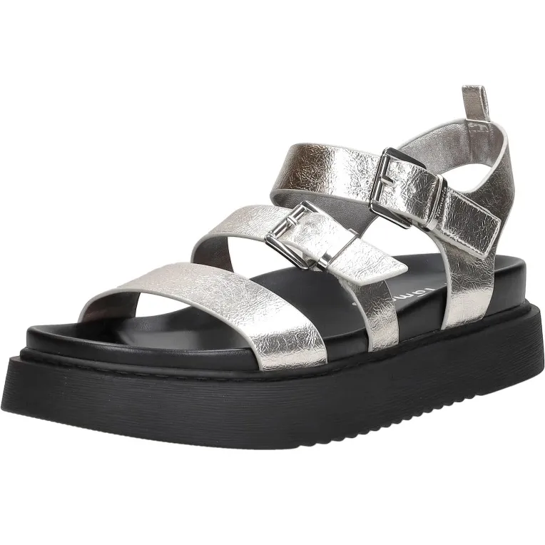 Tamaris 28401-957 sleehak sandalen zilver, foto 4