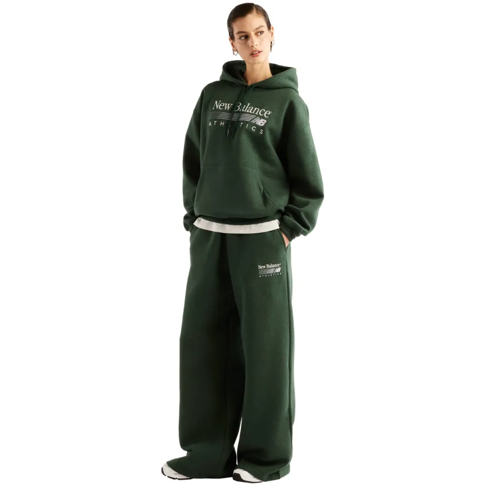 New Balance hoodie met logo - donkergroen