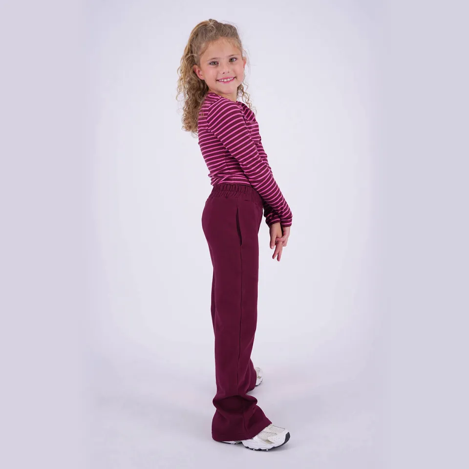 Vingino gestreepte longsleeve donkerrood/roze, foto 5