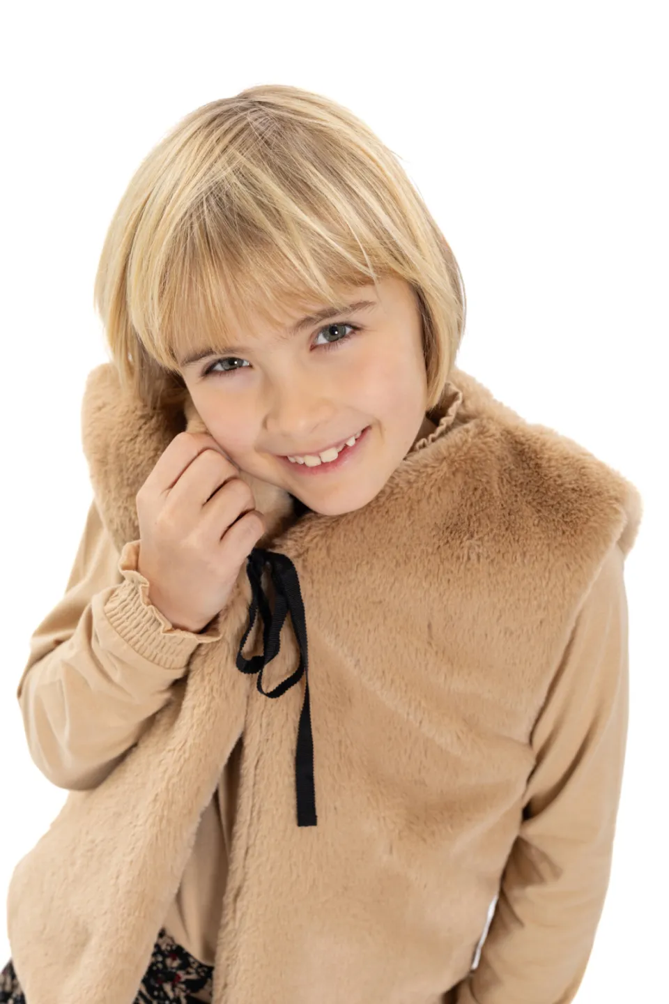 No Way Monday rechtvallend gilet - beige, foto 6