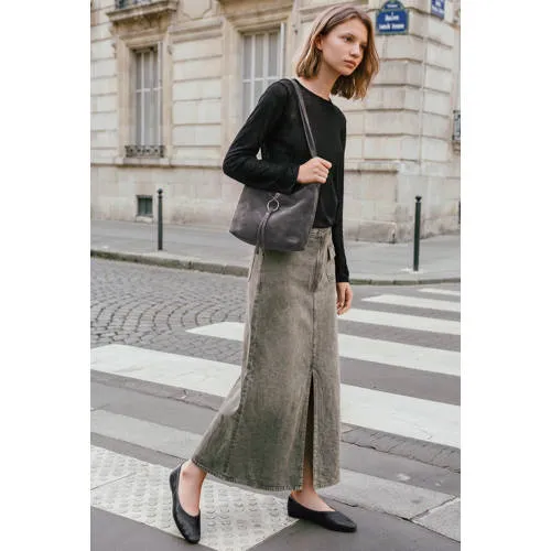Mango TEEN maxi rok met split kaki, foto 3