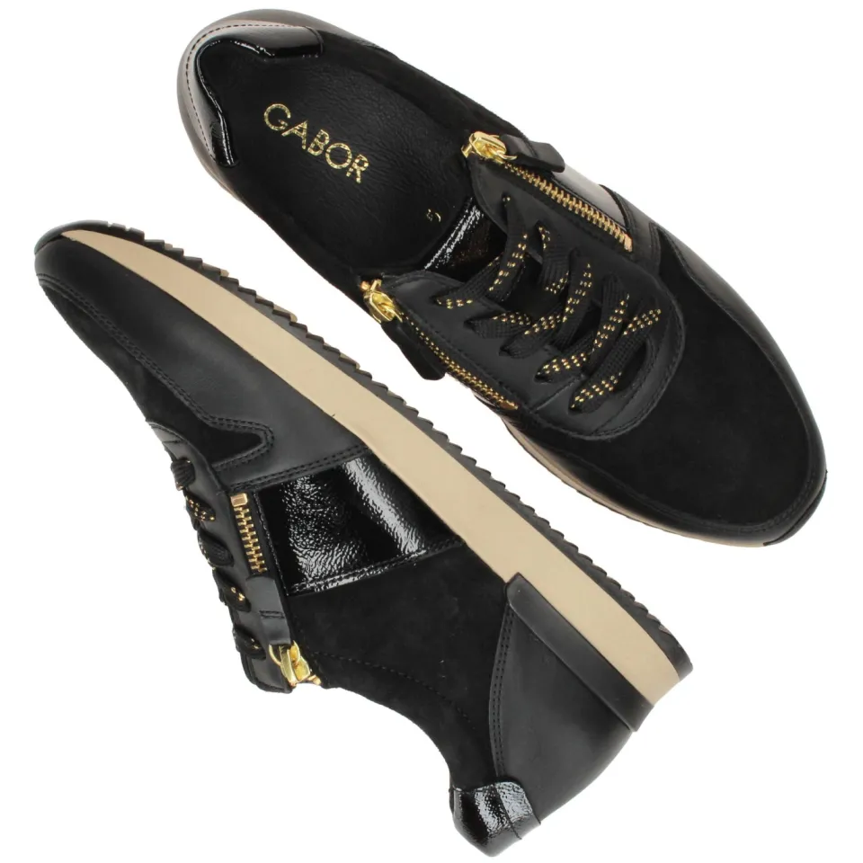 Gabor Perfect Fit 6019 lage sneakers zwart, foto 5