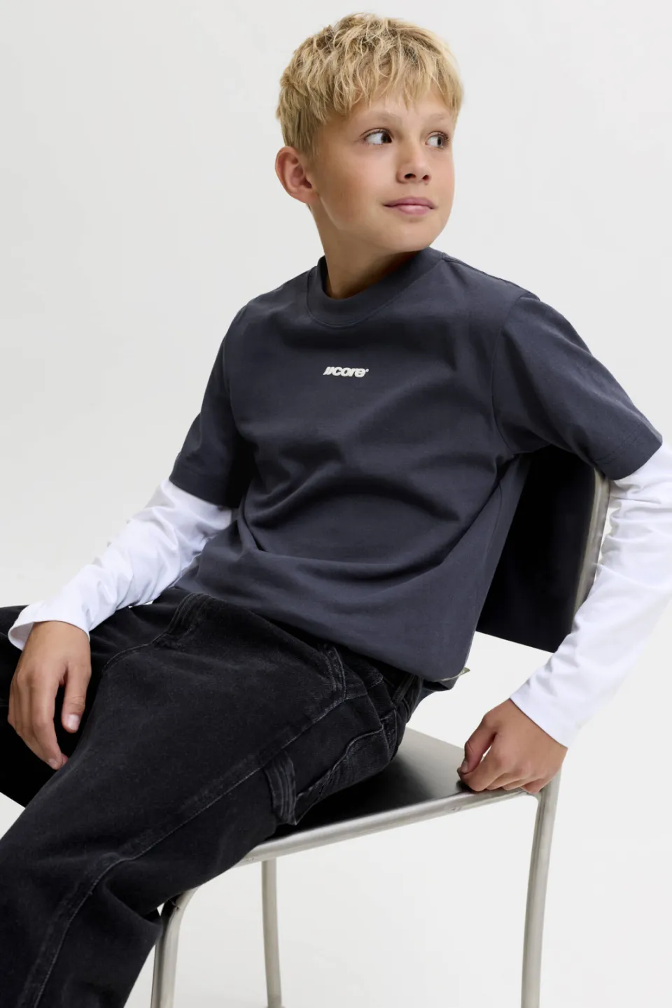 Jack & Jones t-shirt met backprint donkerblauw, foto 5