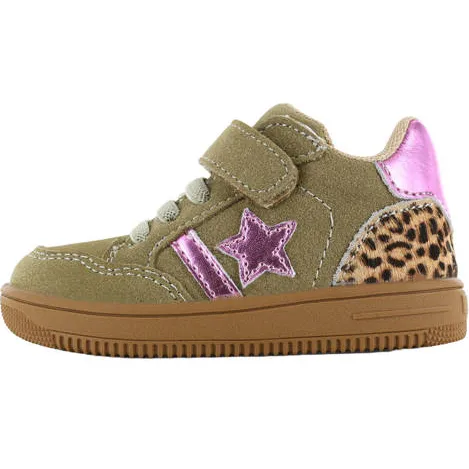 Go Banana's sneakers met panterprint - kaki/roze/beige, foto 3