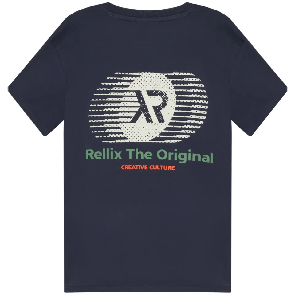 Rellix T-shirt met backprint donkerblauw, foto 3