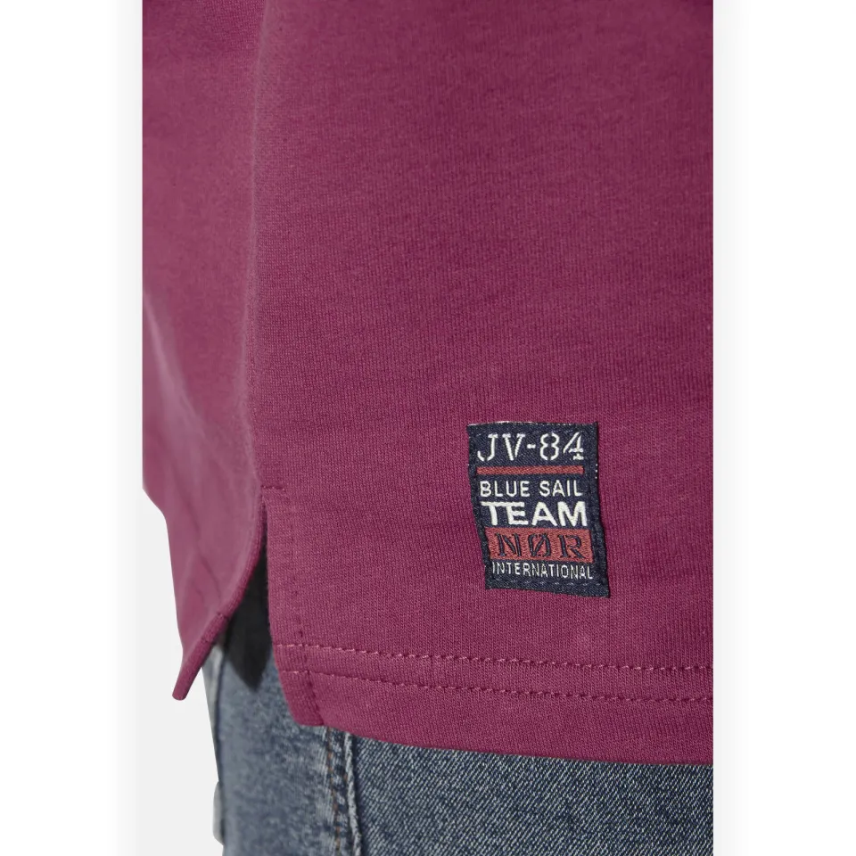 Jan Vanderstorm longsleeve JORNSEN Plus donkerrood, foto 5