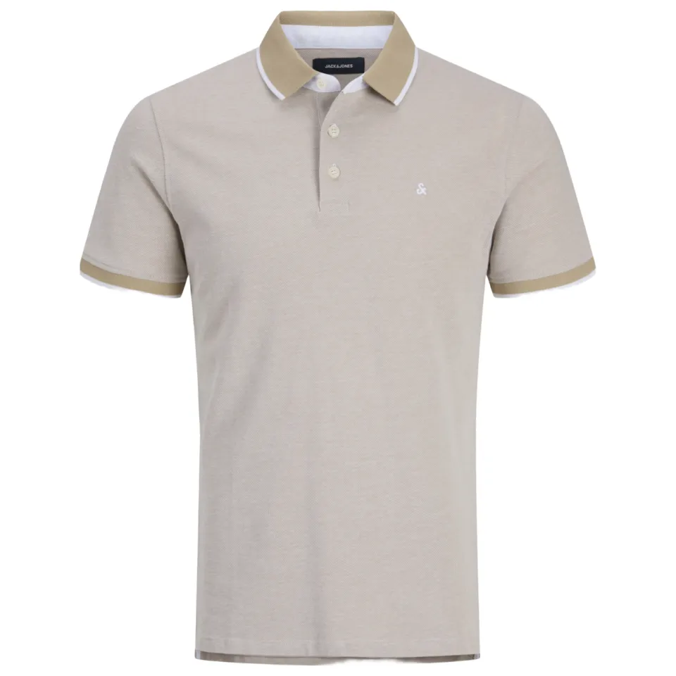 Jack & Jones ESSENTIALS slim fit polo JJEPAULOS beige, foto 2